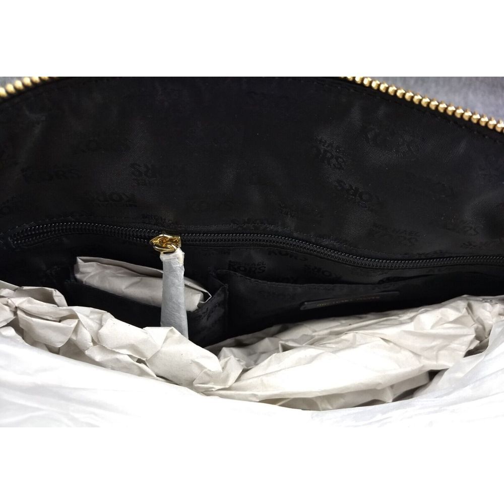 Michael Kors Leather Beckett Satchel Black Crossbody Strap MK‎ Padlock Charm NWT - Picture 12 of 16